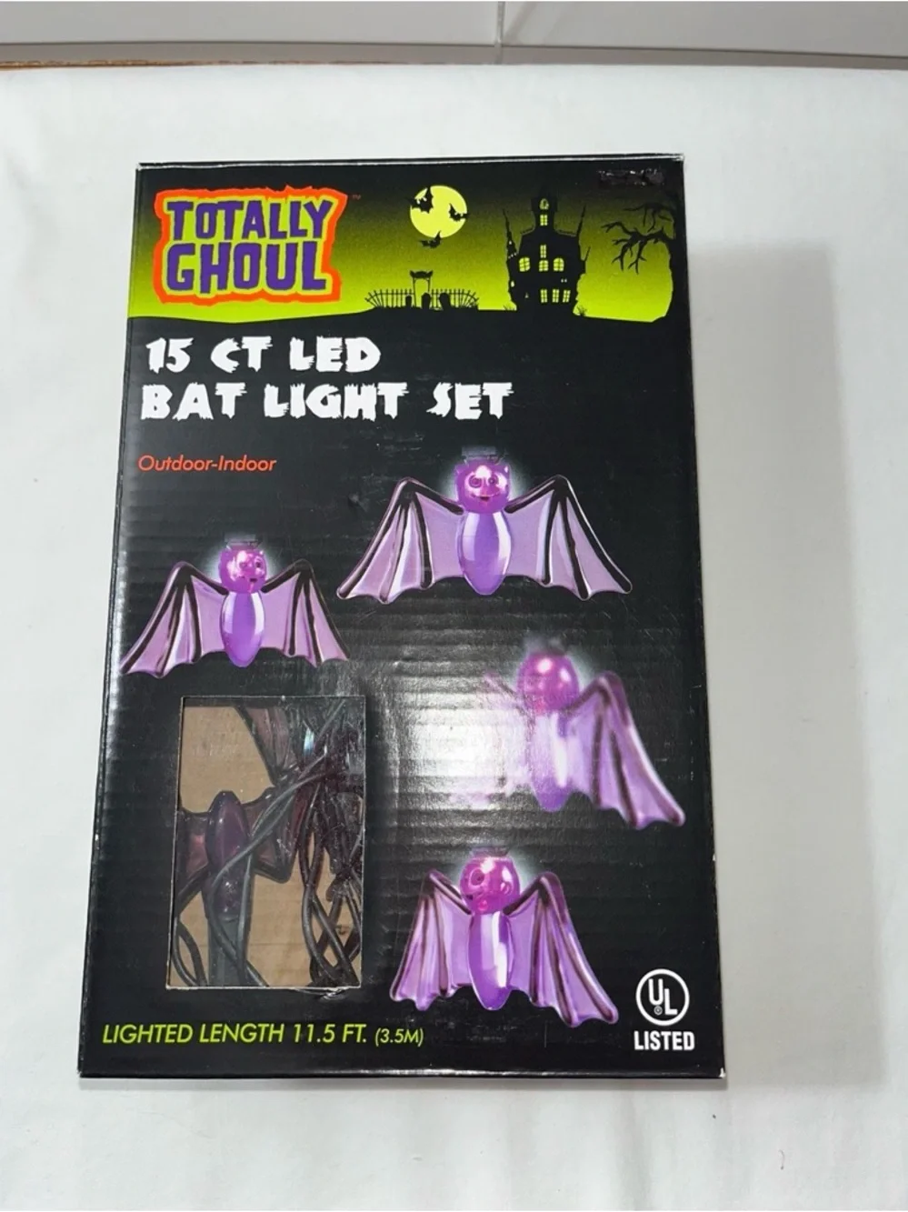 Totally Ghoul 15 Ct LED Purple Bat Light Set